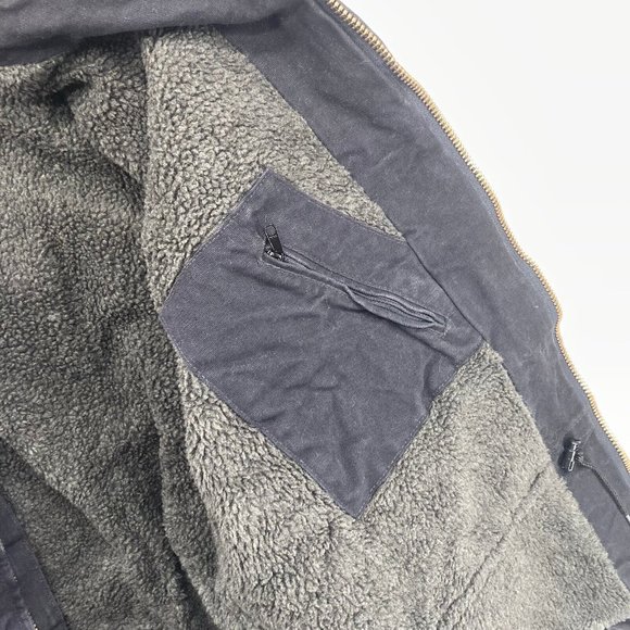 Carhartt Men's Black Sherpa Lined Zip-Up Jacket C61-BLK Size XL Tall NWT - Picture 6 of 10